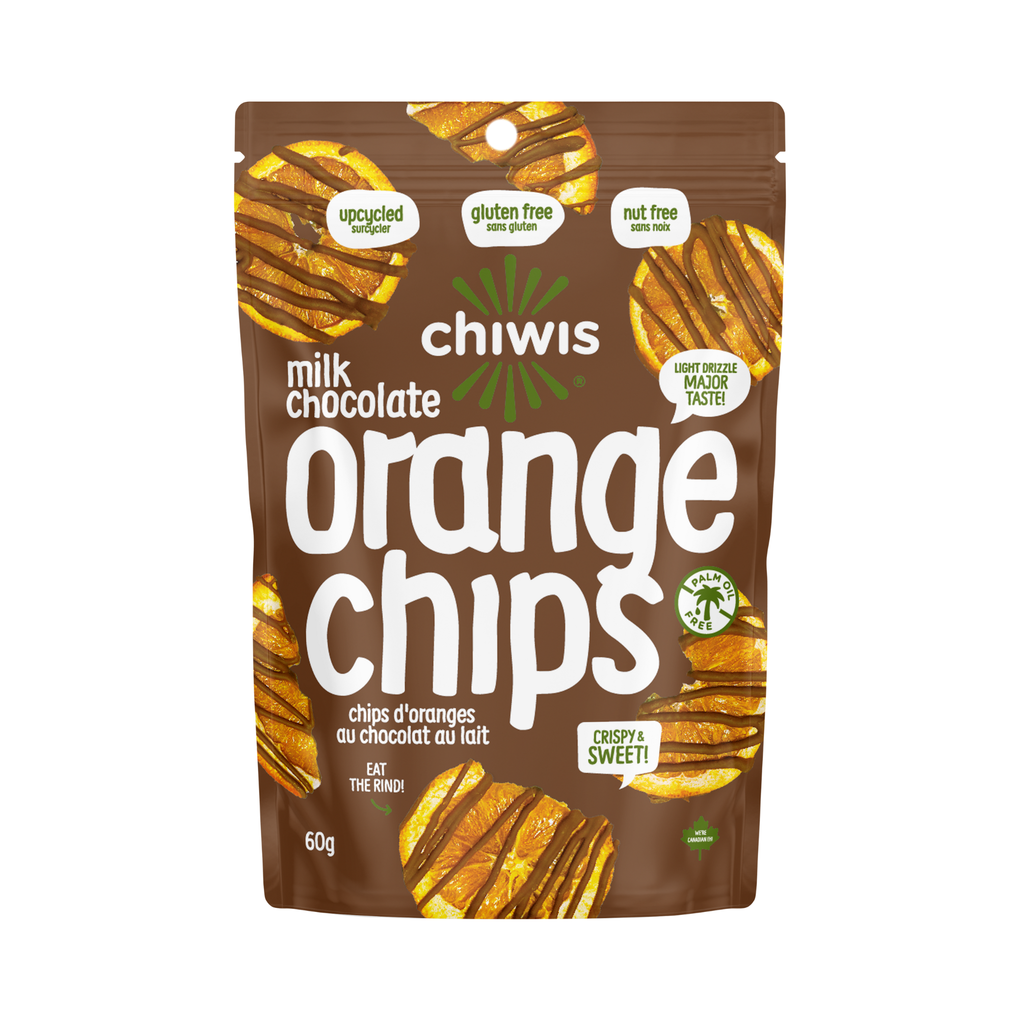 Milk Chocolate Drizzled Orange Chips