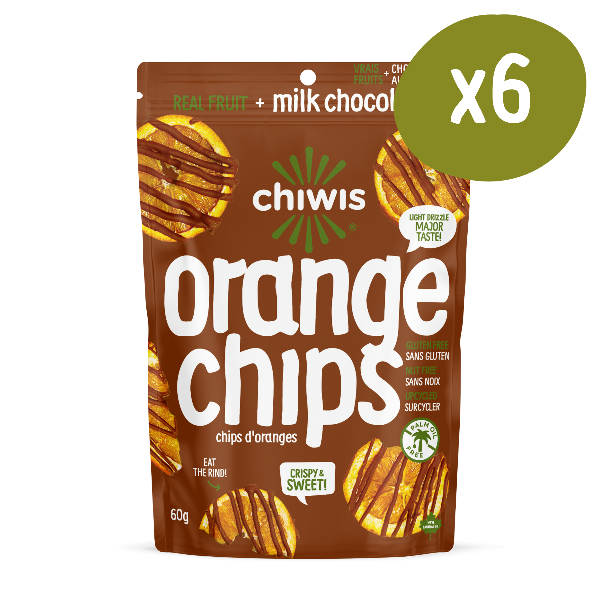 Milk Chocolate Drizzled Orange Chips