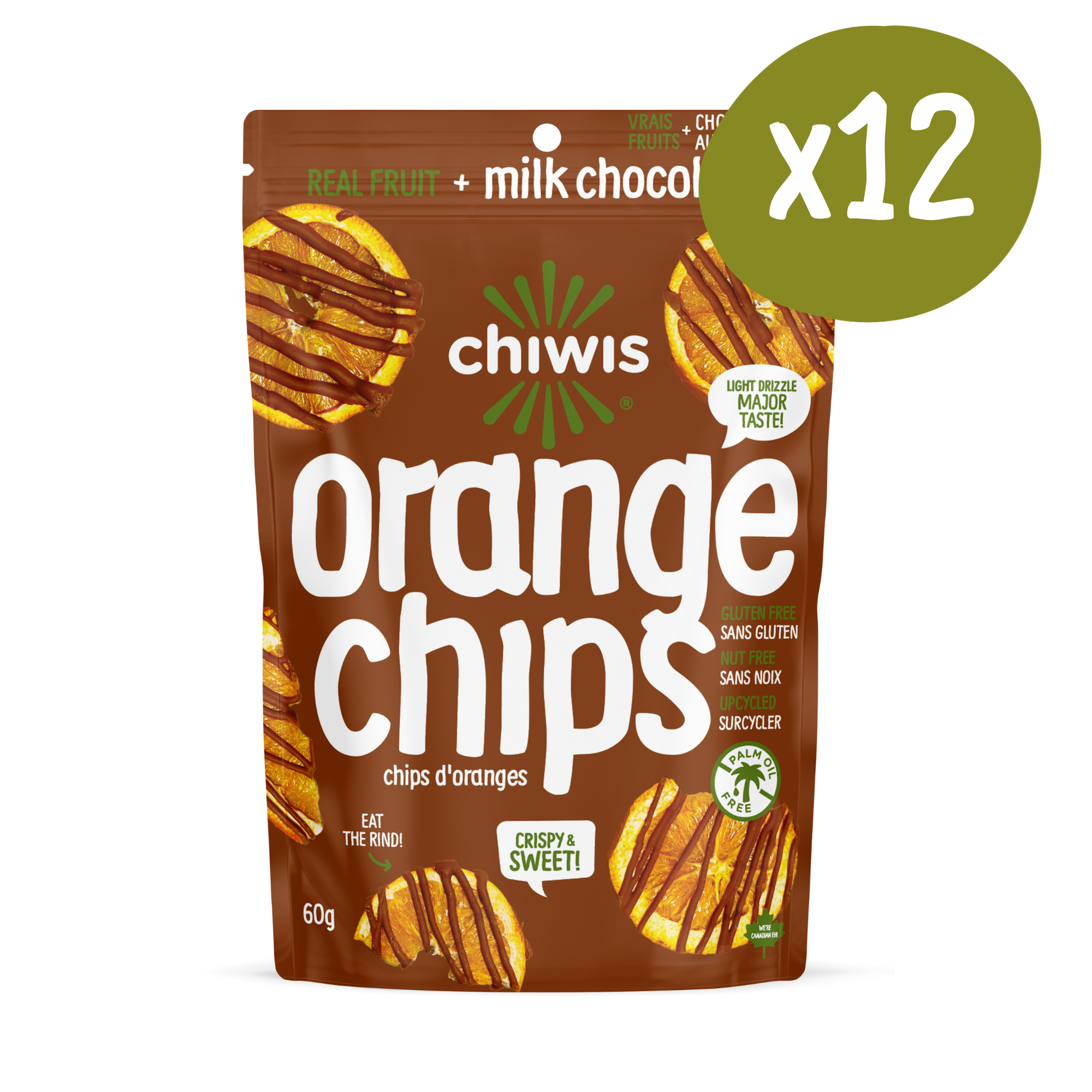 Milk Chocolate Drizzled Orange Chips