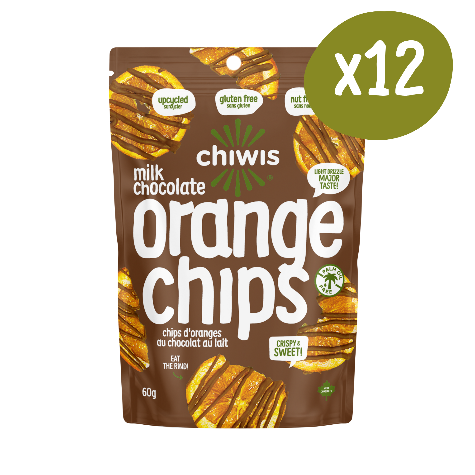 Milk Chocolate Drizzled Orange Chips