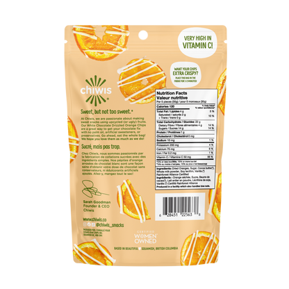 White Chocolate Drizzled Orange Chips