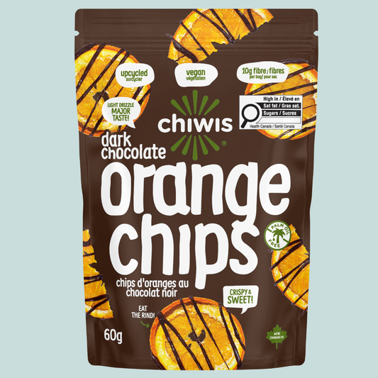 Dark Chocolate Drizzled Orange Chips