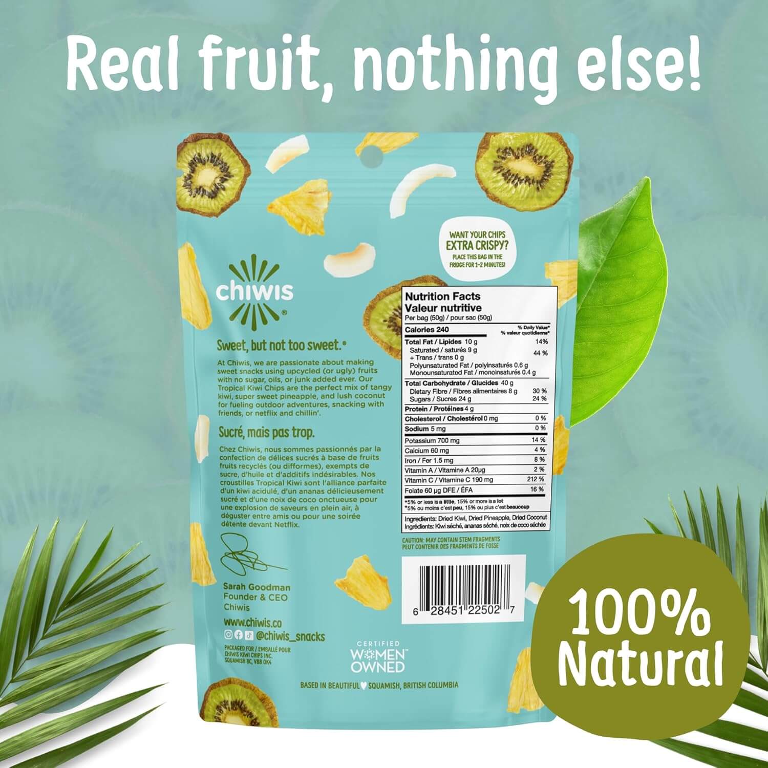 Tropical Chips - Made with Kiwis, Coconut, and Pineapple – Chiwis